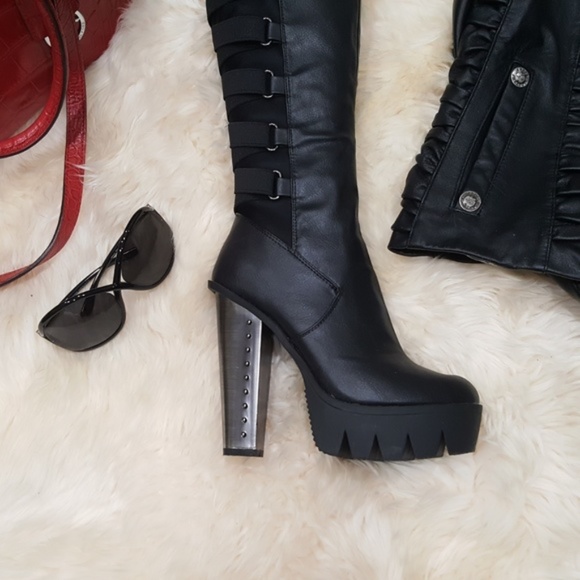 BUMPER Black Vanita Stretch Boots varied sizes - Picture 3 of 7